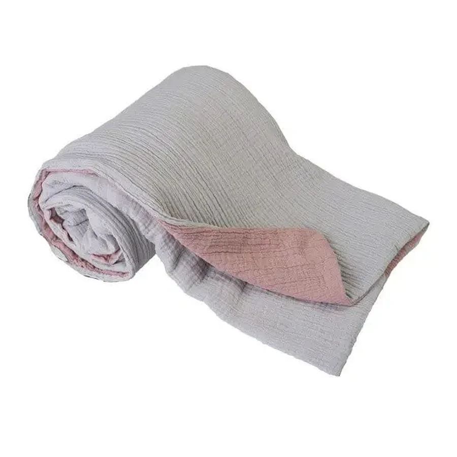 Babymatex, муслінова ковдра, 75 см × 100 см, сіро-рожева, 1 шт.: ціни та характеристики