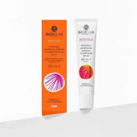 BasicLab Proteticus, тонирующая минеральная эмульсия SPF 50, PPD 19,8, профилактика и антиоксидантная защита, 40 мл: цены и характеристики
