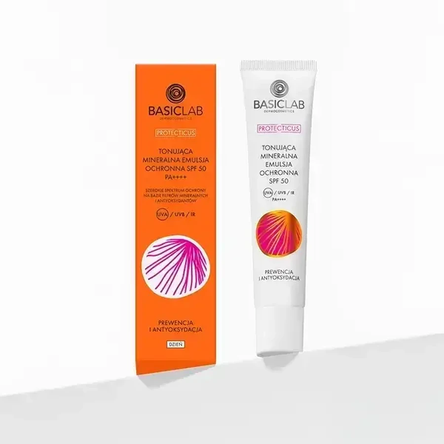 BasicLab Proteticus, тонирующая минеральная эмульсия SPF 50, PPD 19,8, профилактика и антиоксидантная защита, 40 мл: цены и характеристики