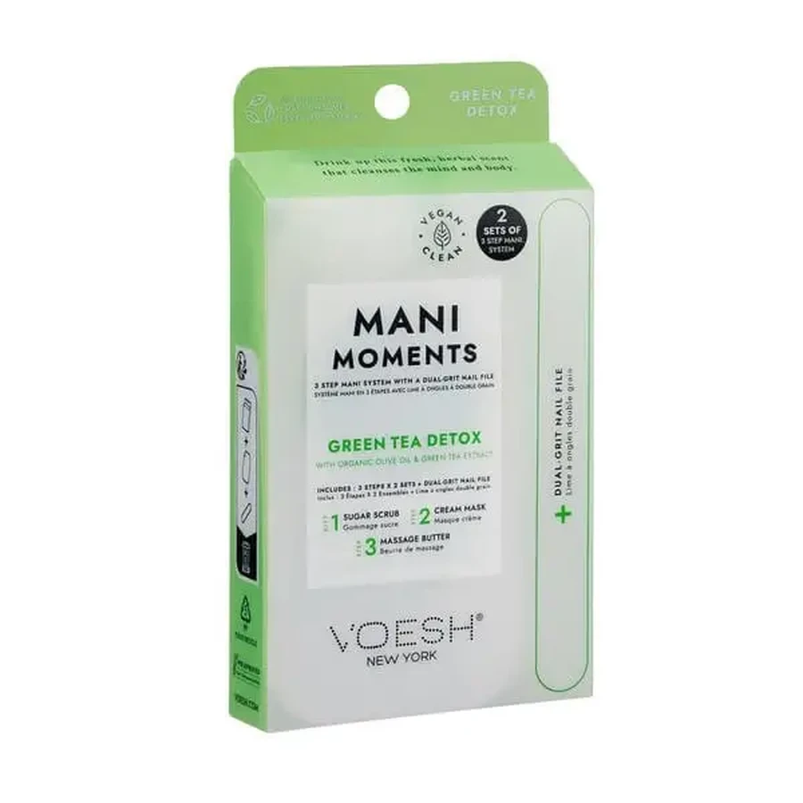 Voesh, Mani Moments, двойной набор для маникюра, Green Tea Detox, 7 шт.: цены и характеристики
