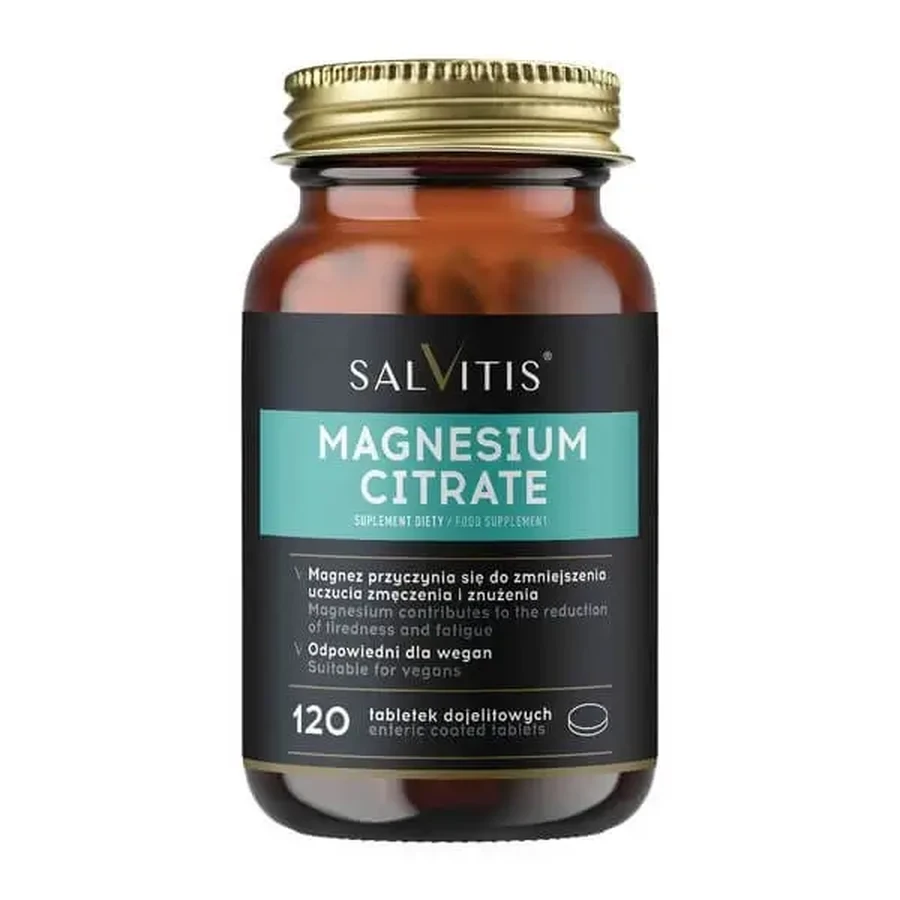 Salvitis Magnesium Citrate, ентеросолюбільні таблетки, 120 шт.: ціни та характеристики