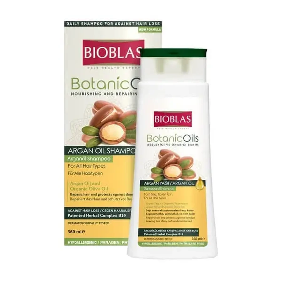 Bioblas Botanic Oils, живильний шампунь з аргановою олією проти випадіння волосся, 360 мл: ціни та характеристики