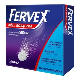 Fervex «Біль та лихоманка», 500 мг, шипучі таблетки, 16 шт.