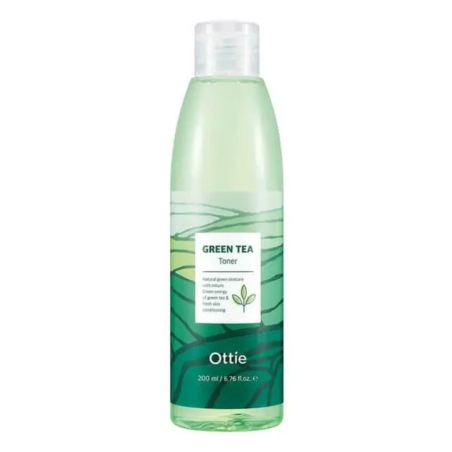 Ottie Green Tea Toner, восстанавливающий тоник для лица с зелёным чаем, 200 мл: цены и характеристики