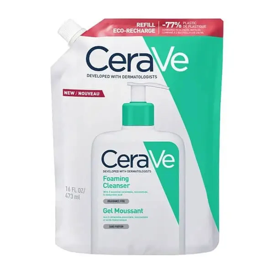 Набор CeraVe: очищающий гель для умывания для нормальной и жирной кожи, 473 мл + запасная упаковка, 473 мл: цены и характеристики