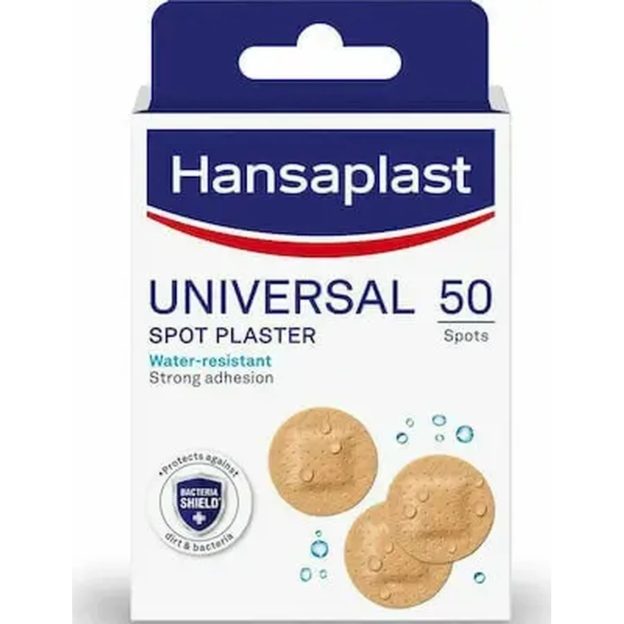 HANSAPLAST Universal Spot Plaster Pads — круглые пластыри для покрытия и защиты мелких ран. Водостойкие. 50 шт.: цены и характеристики