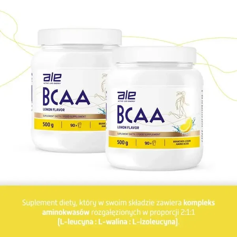 ALE BCAA со вкусом лимона, порошок, 500 г: цены и характеристики