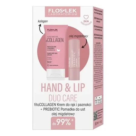 Flos-lek Набір Hand &amp; Lip Duo Care Collagen, крем для рук, 50 мл + помада для губ, 4 г: ціни та характеристики