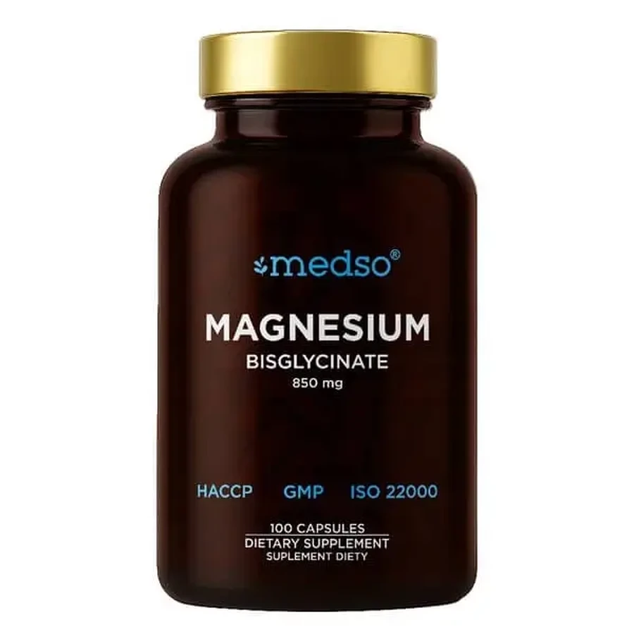 Medso Magnesium Bisglycinate (бисглицинат магния), твердые капсулы, 100 шт.: цены и характеристики