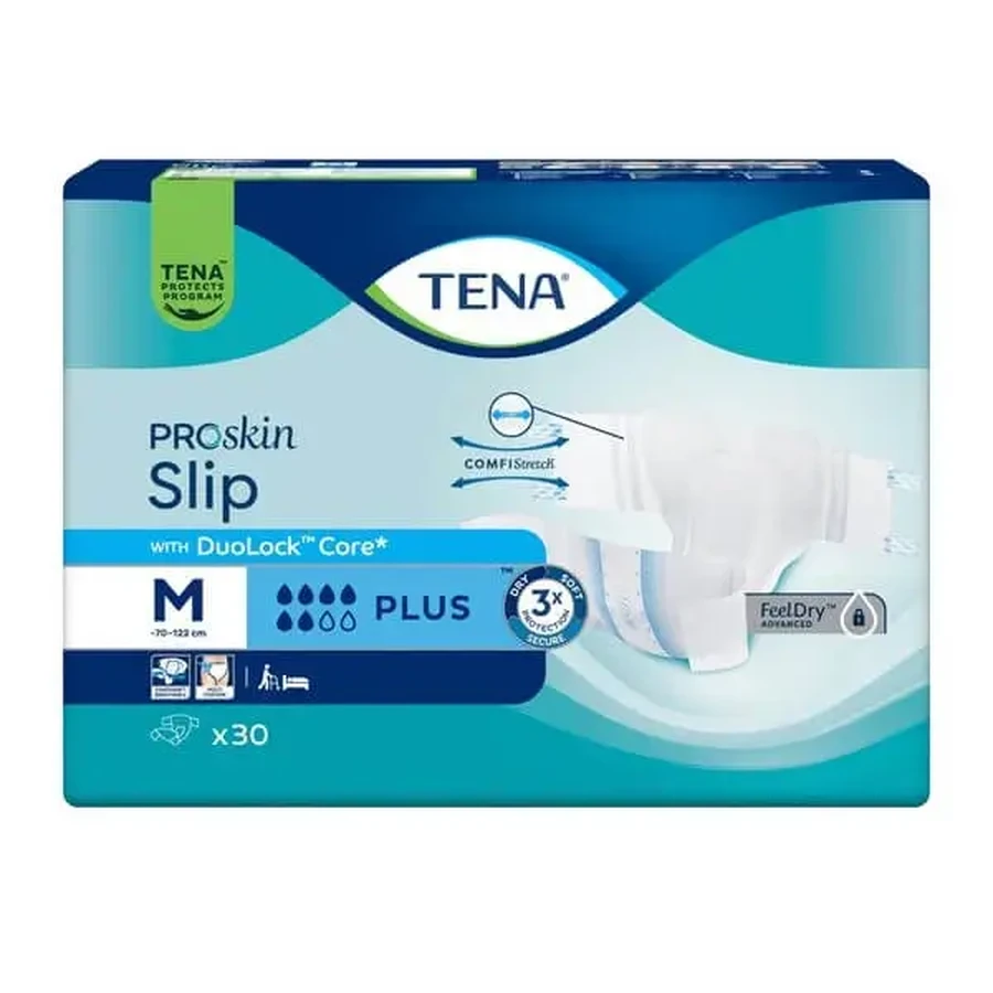 TENA Slip ProSkin Plus, подгузники-трусики, размер M, 30 шт.: цены и характеристики