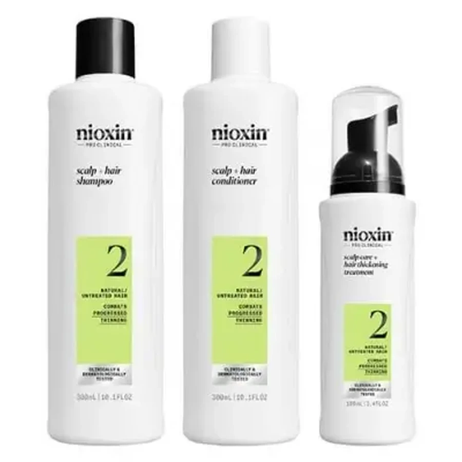 Набір Nioxin Anti-Hair Loss System 2 для боротьби з випадінням волосся на просунутій стадії у натуральному волоссі: ціни та характеристики