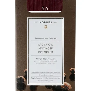 KORRES Argan Oil Advanced Colorant Фарба для волосся 5.6 Світло-каштановий рудий