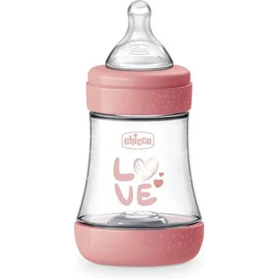 CHICCO Пластиковая бутылочка с силиконовой соской для детей от 0 месяцев, 150 мл