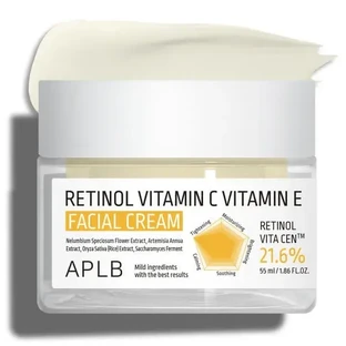 APLB Retinol Vitamin C Vitamin E Facial Cream, крем для лица против морщин с ретинолом и витаминами C и E, 55 мл