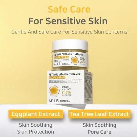 APLB Retinol Vitamin C Vitamin E Facial Cream, крем проти зморшок для обличчя з ретинолом та вітамінами С і Е, 55 мл: ціни та характеристики