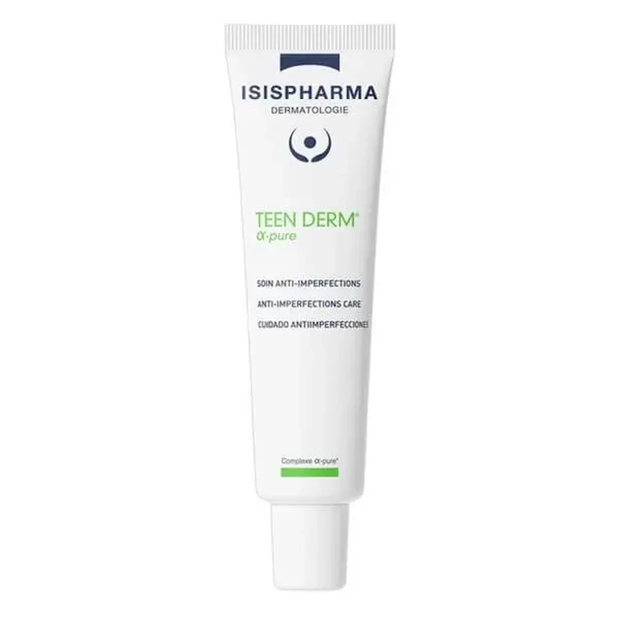Isispharma Teen Derm Alfa Pure, крем для боротьби із запальними ураженнями шкіри, схильної до акне, 30 мл: ціни та характеристики