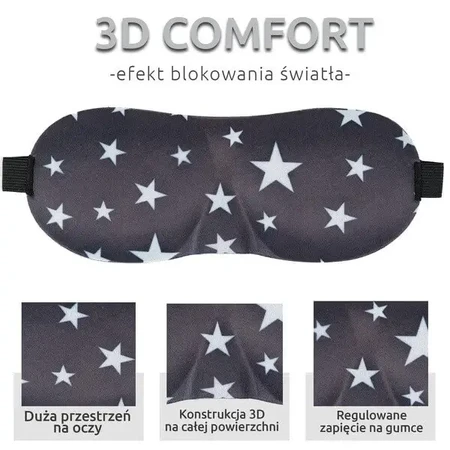 Waya 3D, маска для сну, зірки, 1 шт.: ціни та характеристики