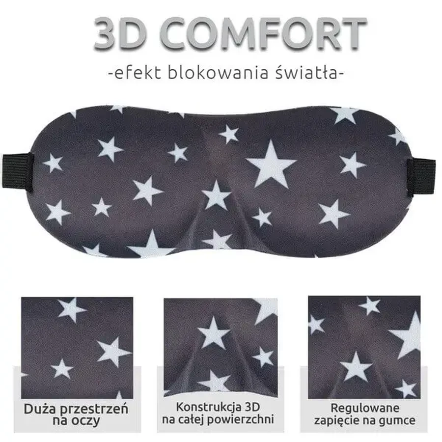 Waya 3D, маска для сну, зірки, 1 шт.: ціни та характеристики