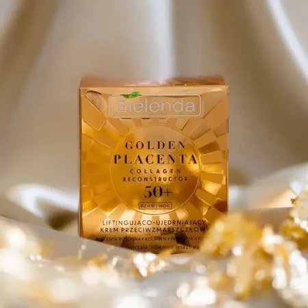 Bielenda Golden Placenta Collagen Reconstructor, ліфтинговий та ущільнювальний крем проти зморшок 50+, 50 мл: ціни та характеристики