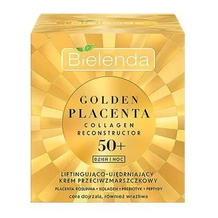 Bielenda Golden Placenta Collagen Reconstructor, ліфтинговий та ущільнювальний крем проти зморшок 50+, 50 мл: ціни та характеристики