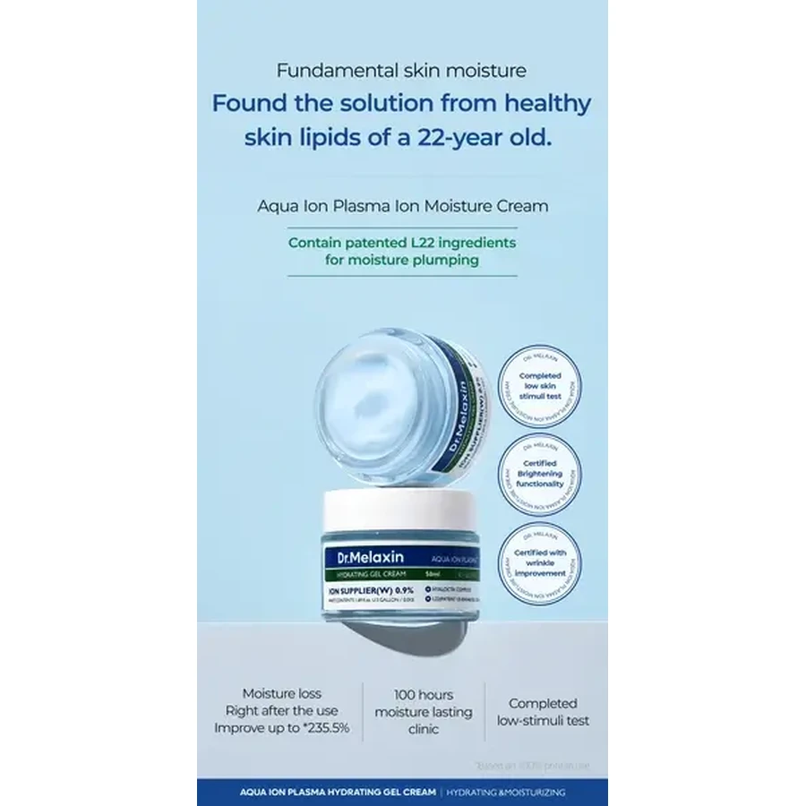 Dr.Melaxin Aqua Ion Plasma Water Hydrating Gel Cream, увлажняющий крем-гель, 50 мл: цены и характеристики