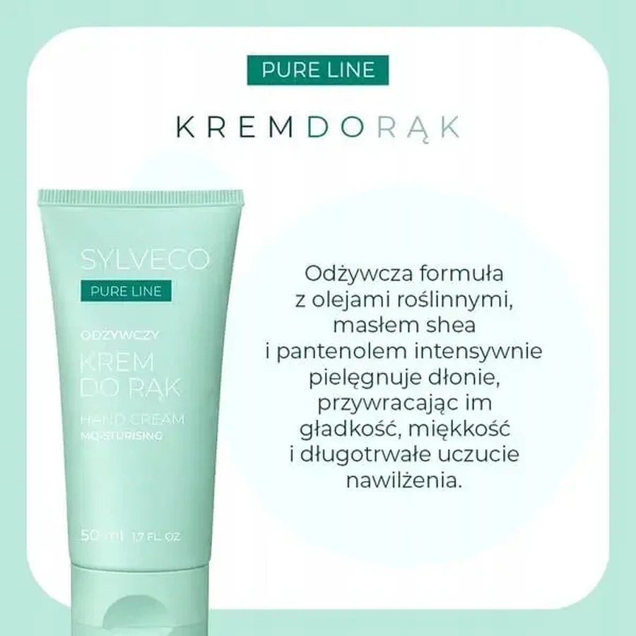 Sylveco Pure Line, крем для рук, живильний, 50 мл: ціни та характеристики