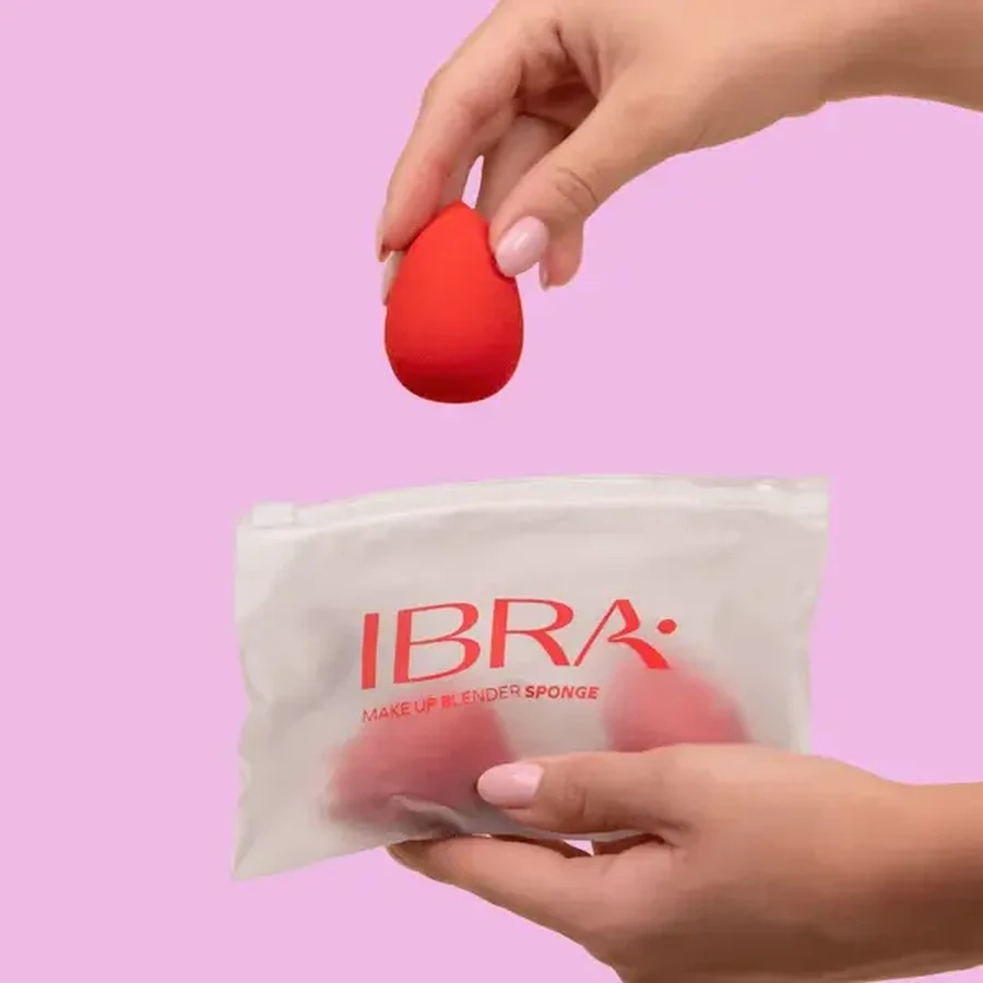 Ibra Makeup Blender Sponge, губки для макияжа, красные, 3 шт.: цены и характеристики