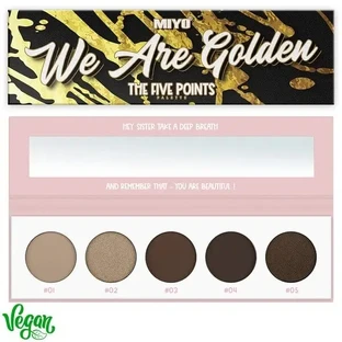 MIYO Five Points Palette, палетка теней для век, 01 We Are Golden, 6,5 г