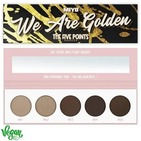 MIYO Five Points Palette, палетка тіней для повік, 01 We Are Golden, 6,5 г: ціни та характеристики