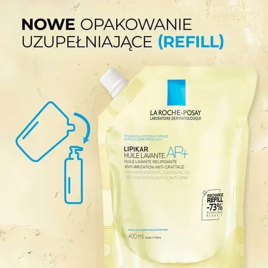 La Roche-Posay Lipikar, очищающее масло AP+ для восполнения уровня липидов, заправка, 400 мл: цены и характеристики