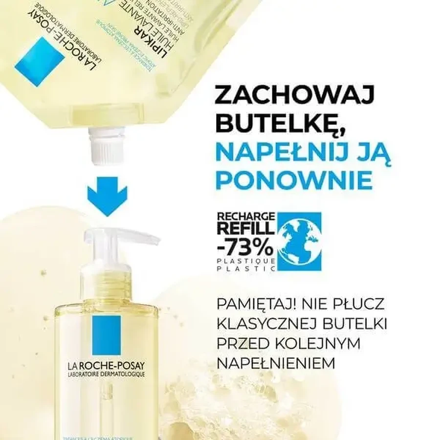 La Roche-Posay Lipikar, очищающее масло AP+ для восполнения уровня липидов, заправка, 400 мл: цены и характеристики