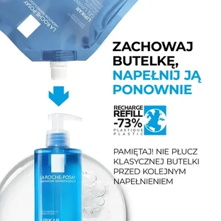 Набор La Roche-Posay, Lipikar Gel Lavant, очищающий гель, 400 мл + запасная упаковка, 400 мл