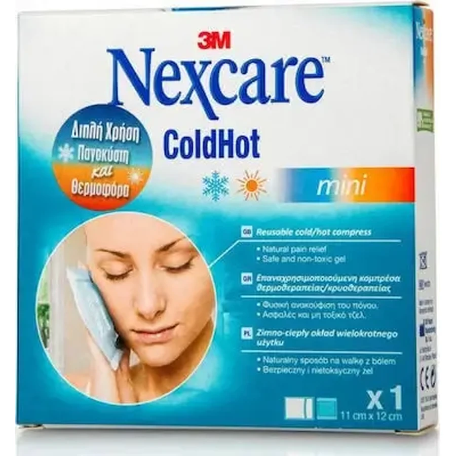 NEXCARE 3M ColdHot Mini 2-в-1 — набір з льодового компресу та багатофункціонального термосу для природного полегшення болю, 11 см × 12 см, 1 шт.: ціни та характеристики