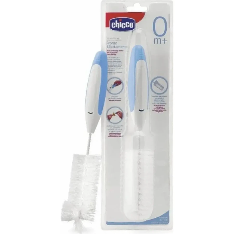 CHICCO Щетка для чистки бутылочек и сосок, синяя: цены и характеристики