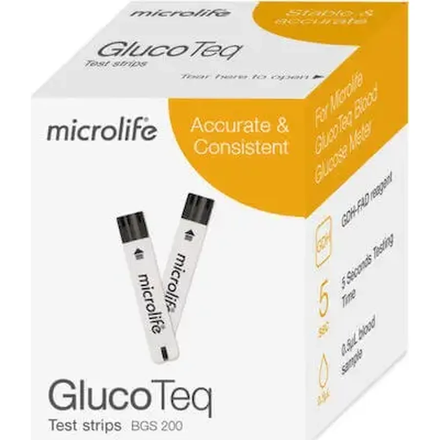 MICROLIFE GlocoTeq BGS 200 Тест-полоски для определения уровня глюкозы в крови, 50 шт.: цены и характеристики