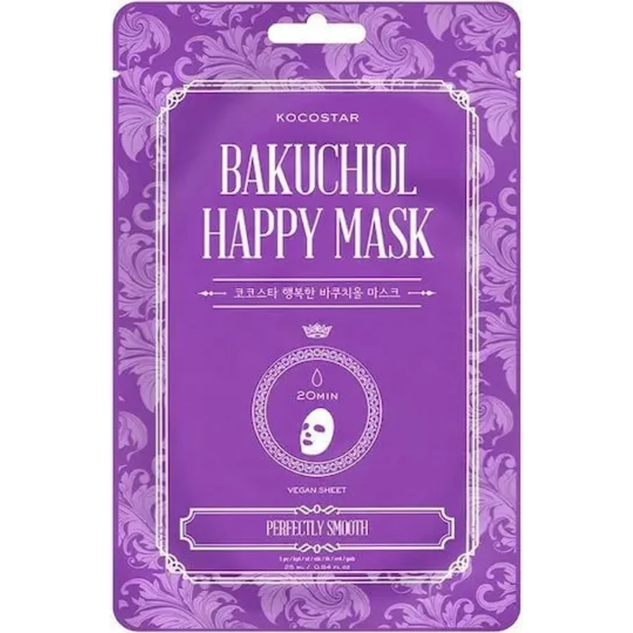 KOCOSTAR Bakuchiol Happy Mask — маска для лица с бакучиолом для обновленной и гладкой кожи, 1 шт.: цены и характеристики