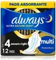 ALWAYS Ulatra Secure Night Multi Protection Pads з крильцями, розмір 4, 12 штук