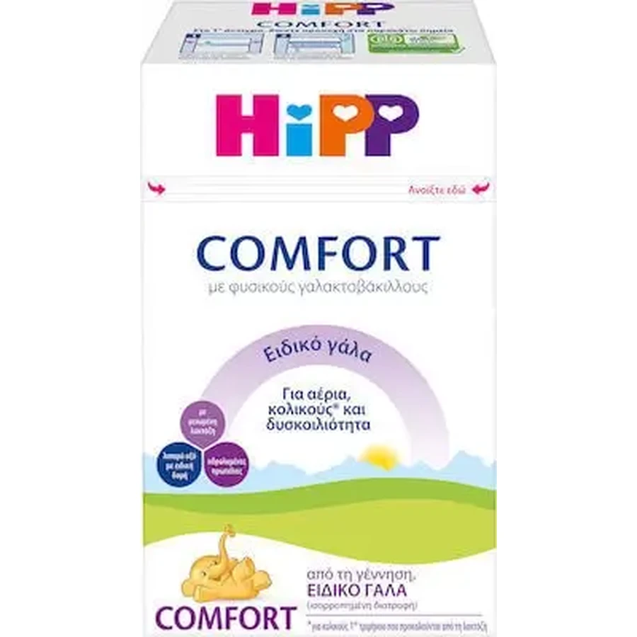 HIPP Comfort Спеціальне молоко з народження, проти газоутворення, кольок та запорів, 600 г: ціни та характеристики