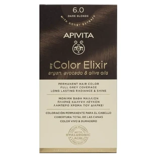 Apivita | My Color Elixir — перманентна фарба для волосся № 6.0, темно-русявий | 50 мл