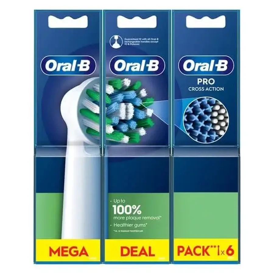Oral-B, Cross Action, сменные насадки, 6 шт.: цены и характеристики