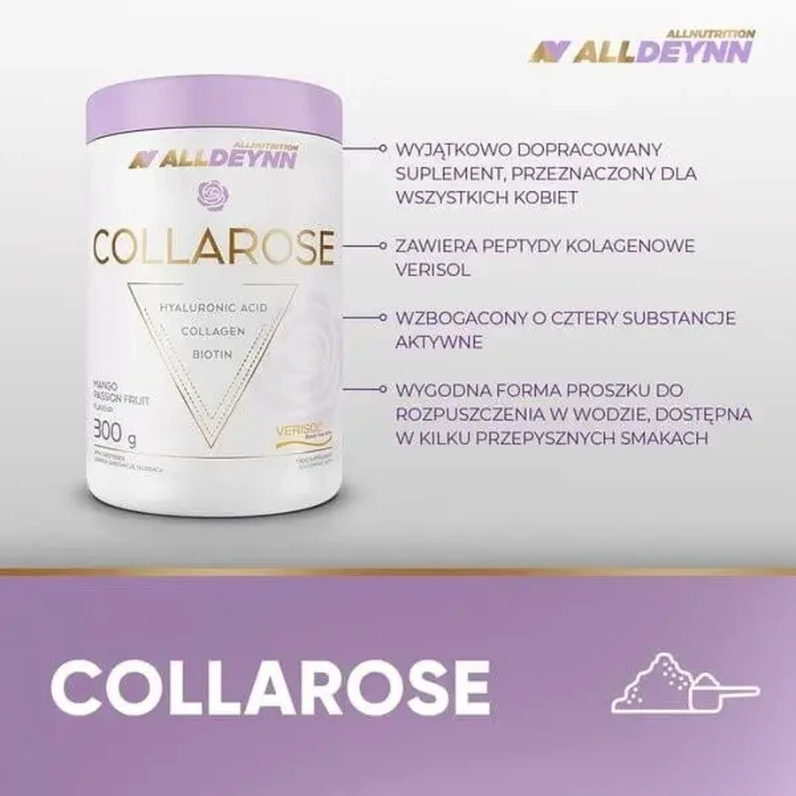 Набір 2 шт. Allnutrition ALLDEYNN CollaRose, порошок, смак манго-маракуя, 300 г: ціни та характеристики