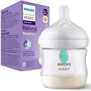 AVENT Airfree Пластикова пляшка з силіконовим соском, 125 мл
