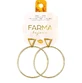 FARMA BIJOUX Гіпоалергенні трикутні сережки з позолотою, 40 мм (CG602-40M)