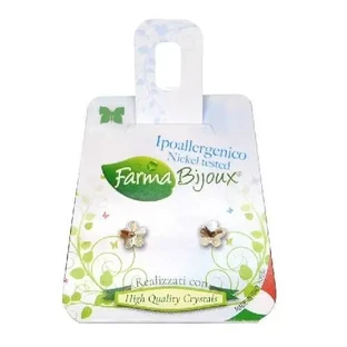 FARMA BIJOUX Гіпоалергенні сережки «Квітка» 5 мм Кришталева квітка