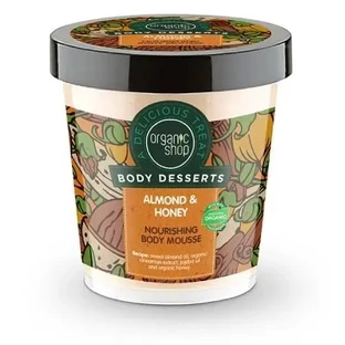 ORGANIC SHOP Body Dessert Almond & Honey Mousse — питательный крем для тела с миндалем и мёдом, 450 мл