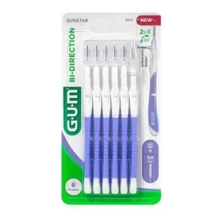 GUM 2014 Двунаправленные щетки с ручкой Lila, 0,6 мм, 6 шт.