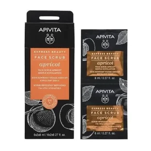 APIVITA Express Beauty Face Scrub для делікатного пілінгу з абрикосами 2x8 мл