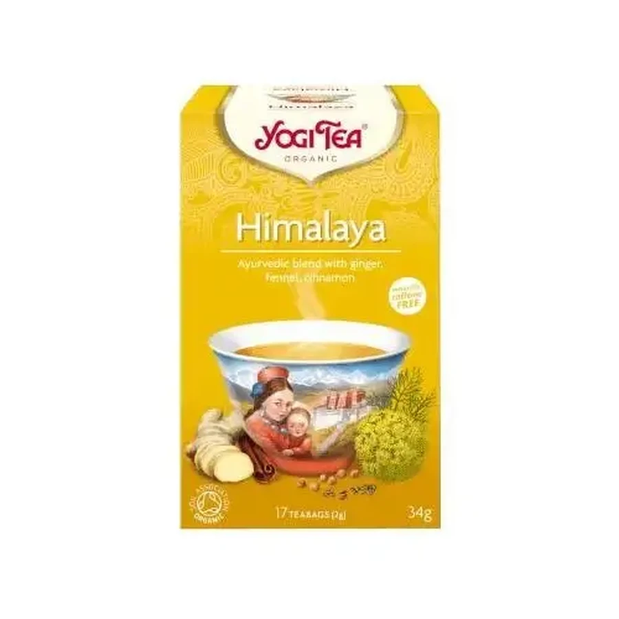 YOGI TEA «Гімалаї» — органічний трав'яний чай для гармонії духу, 17 пакетиків, 30,6 г: ціни та характеристики