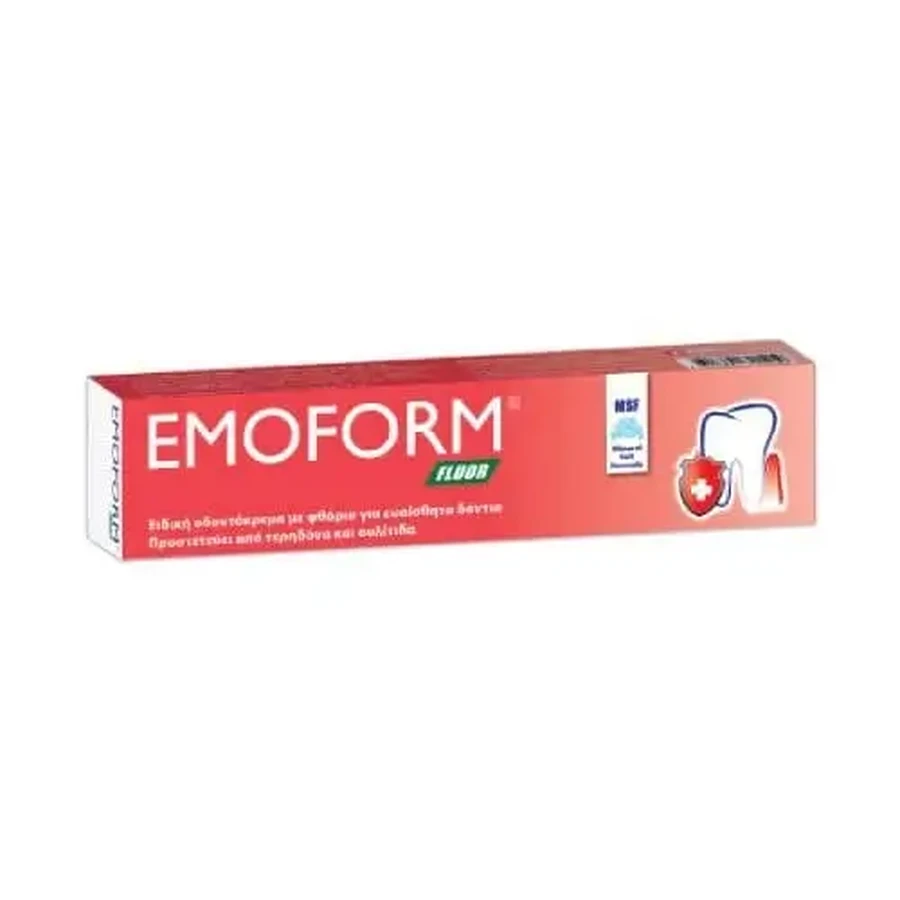 OMEGA PHARMA Emoform Fluor Спеціальна зубна паста з фтором для чутливих зубів 50 мл: ціни та характеристики