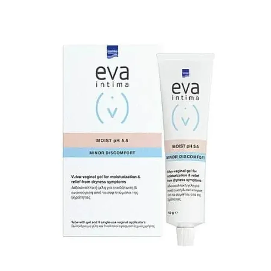 INTERMED Eva Intima Moist Minor Discomfort — вагінальний гель для полегшення незначного дискомфорту, pH 5,5: ціни та характеристики
